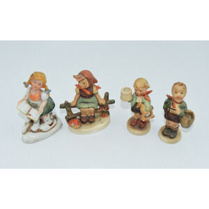 VINTAGE 3-HUMMEL GOEBEL W. GERMANY COLLECTIBLE FIGURINE 1-MARKED JAPAN 4pc LOT